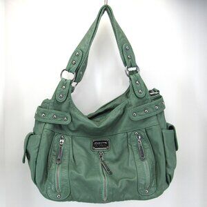 Scarleton Los Angeles Women's Faux Leather Mint Green Many Pockets Shoulder Bag